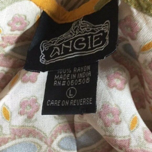 boho Yellow Floral Print Kimono - Picture 7 of 8